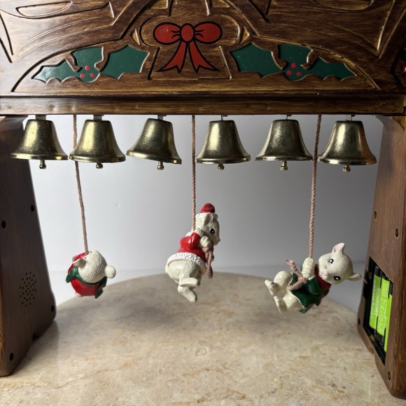 Vintage HTF Gemmy Animated Musical Mice Mouse Christmas Bell Ringers Rare WORKS - Picture 5 of 15